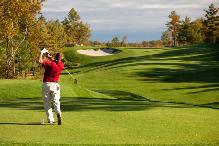 Male golfer